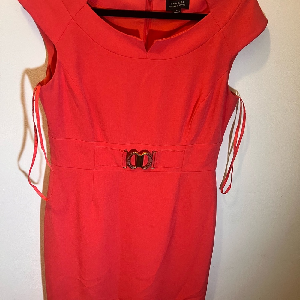 Tahari Pink Mini Dress with Cap Sleeves